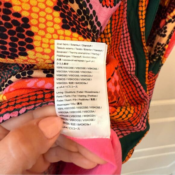 Farm Rio Dotted Patch Scarf Wrap Dress - Picture 7 of 8